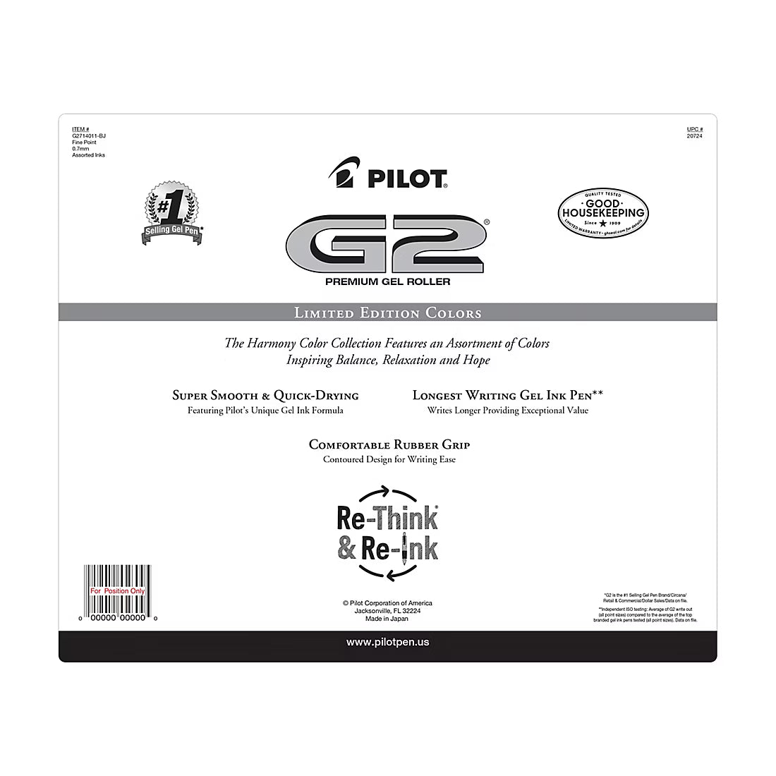 Pilot G2 Gel Pens, 14 ct. with 2 Bonus FriXion Erasable Pens - Assorted Colors