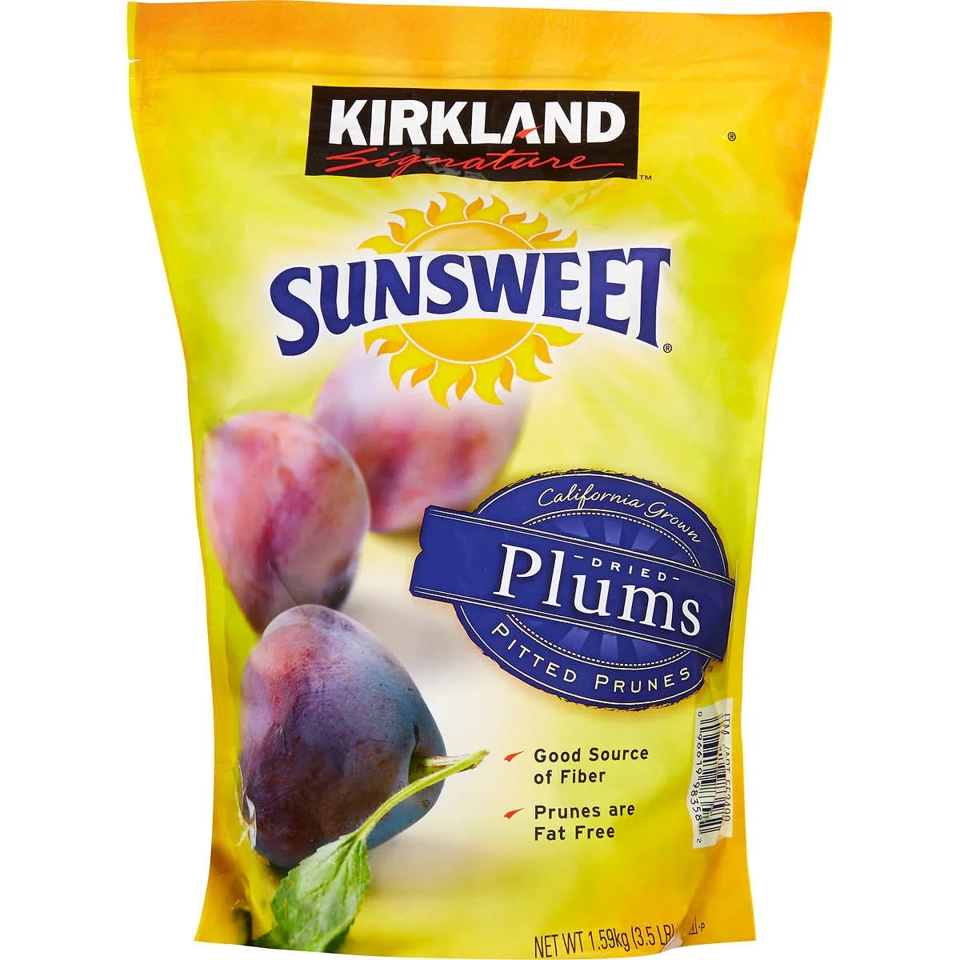 Kirkland Sunsweet Whole Dried Plums, 3.5 lbs.