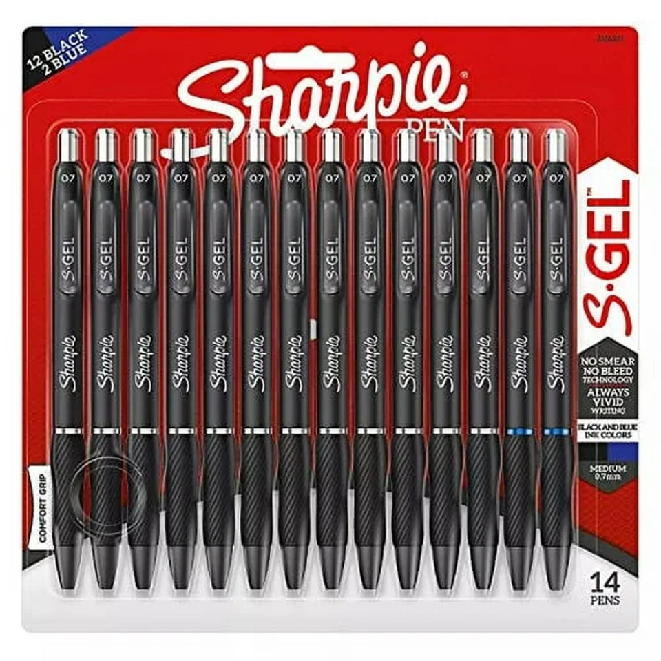 Sharpie S-Gel Gel Pens Black & Blue, 14 ct.