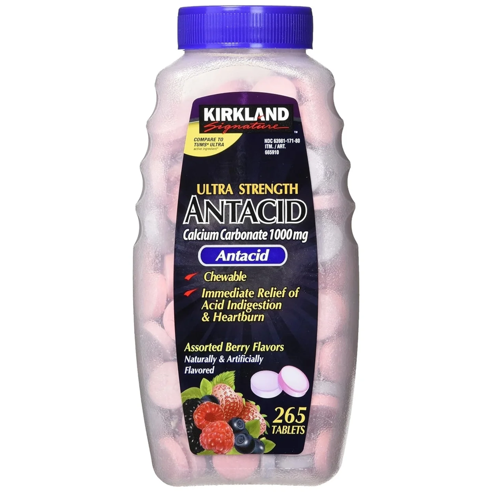 Kirkland Antacid Ultra Strength 1000mg, 265 Tablets