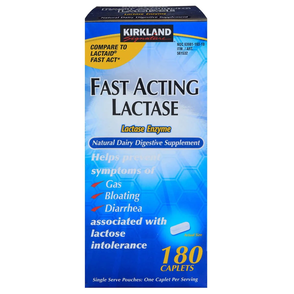 Kirkland Fast Acting Lactase, 180 caplets