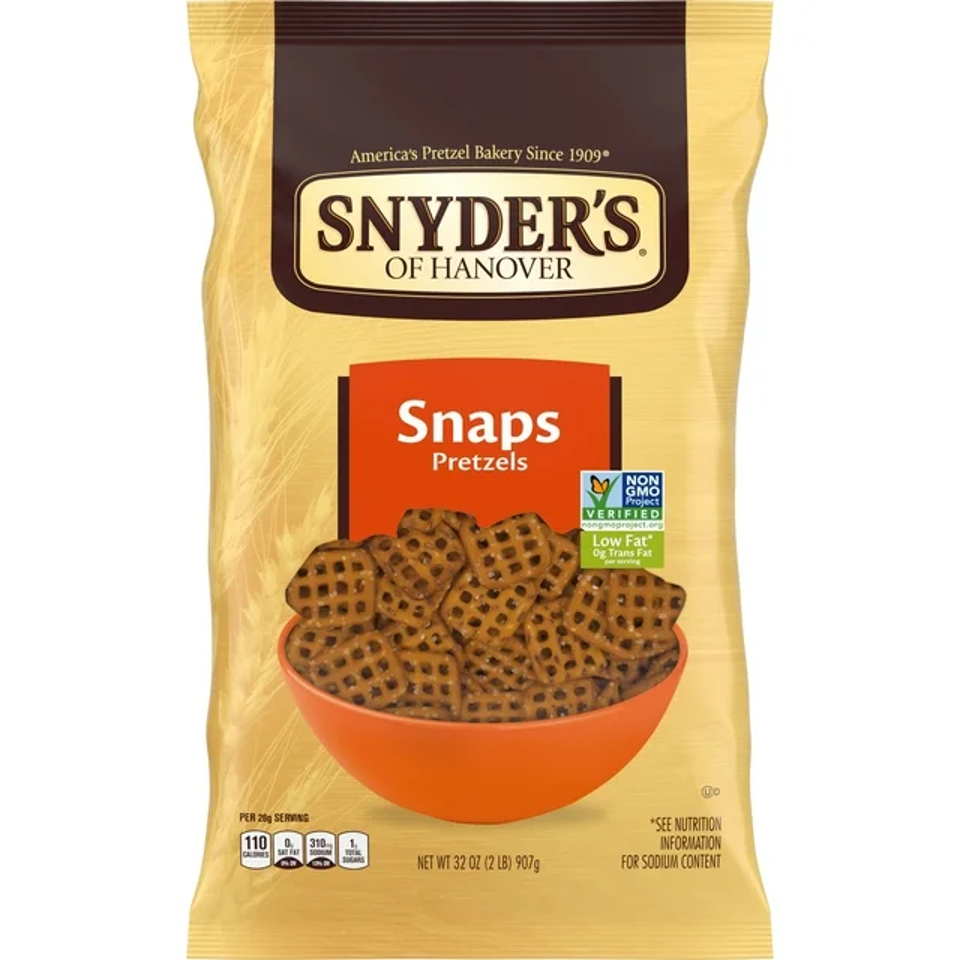 Synders Pretzel Snaps, 32oz