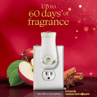 Glade Scented Plug-Ins, Warm Apple and Spices, 2 Warmers + 6 Refills