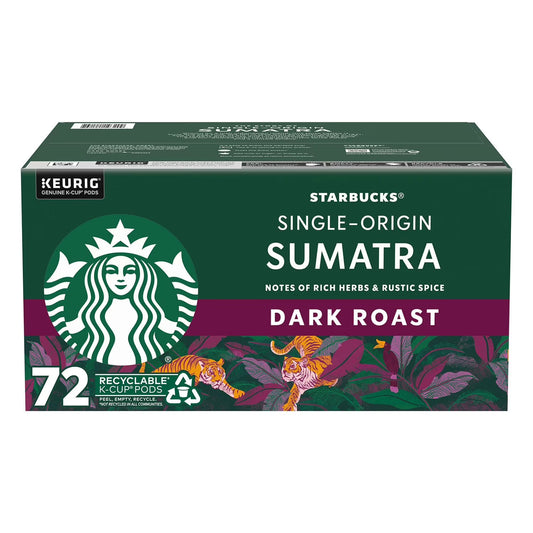Starbucks Dark Roast Sumatra Blend K-Cups, 72 ct.