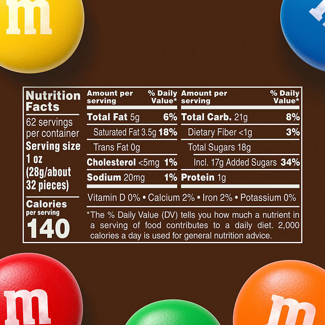 M&M's Original Milk Chocolate, 62 oz.