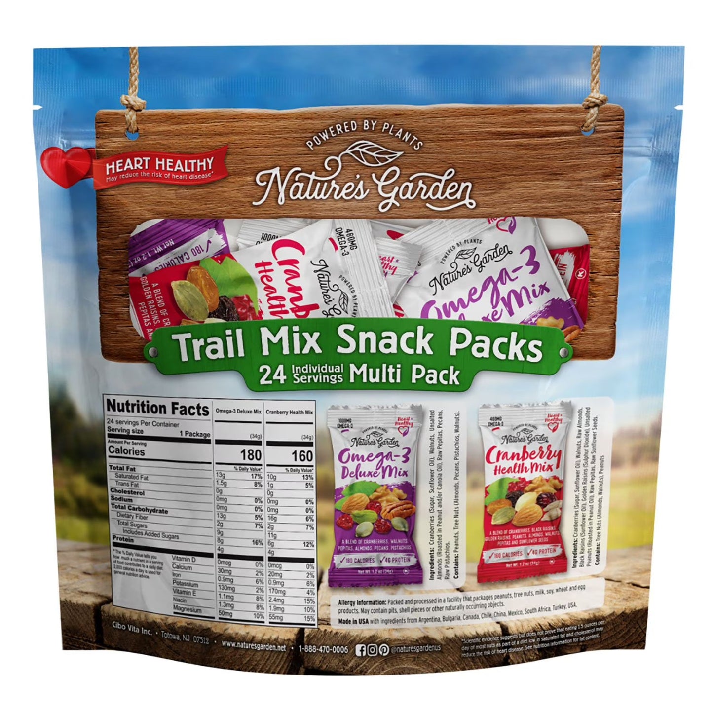 Nature's Garden Trail Mix Snack Packs, 1.2 oz, 24 ct.