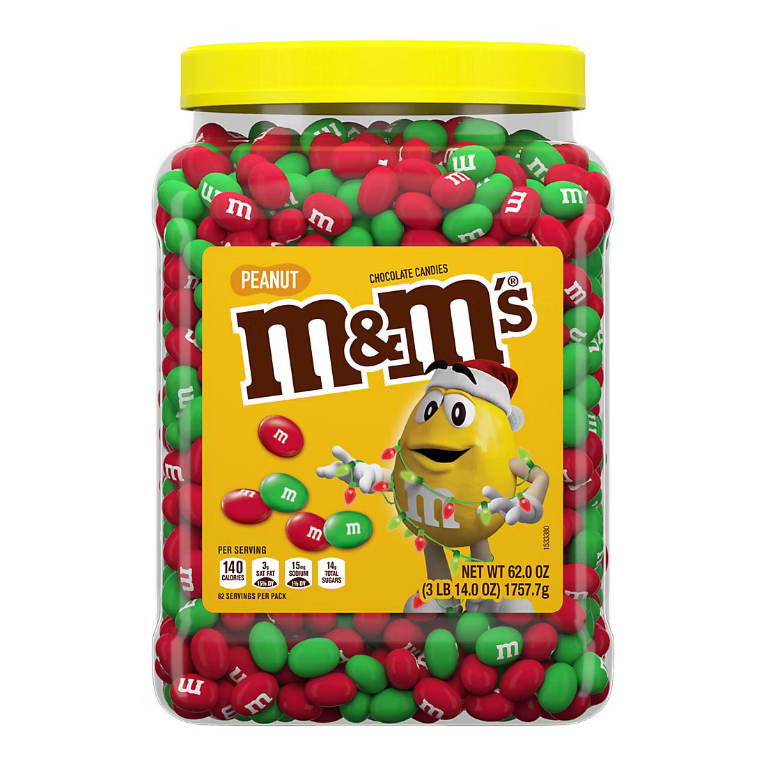 M&M's Peanut Milk Chocolate Holiday Edition, 62 oz.