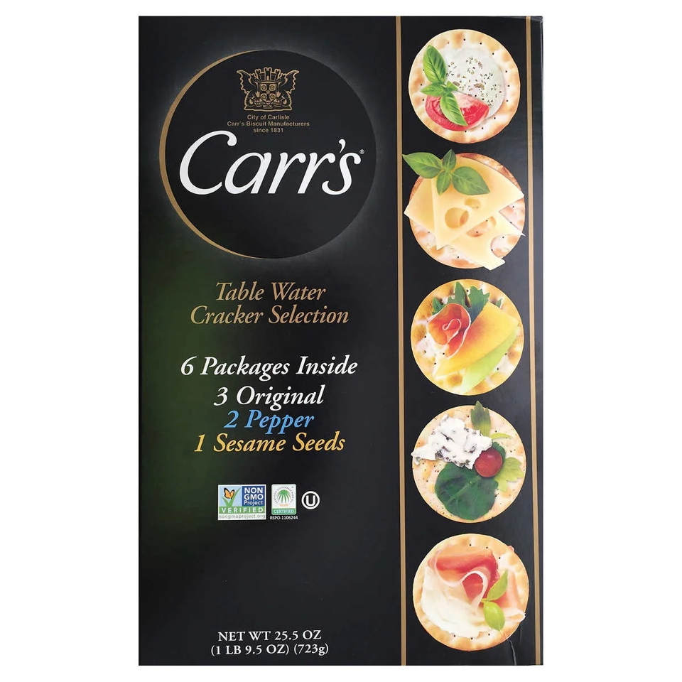 Carr's Table Water Crackers Variety Pack, 6 ct.