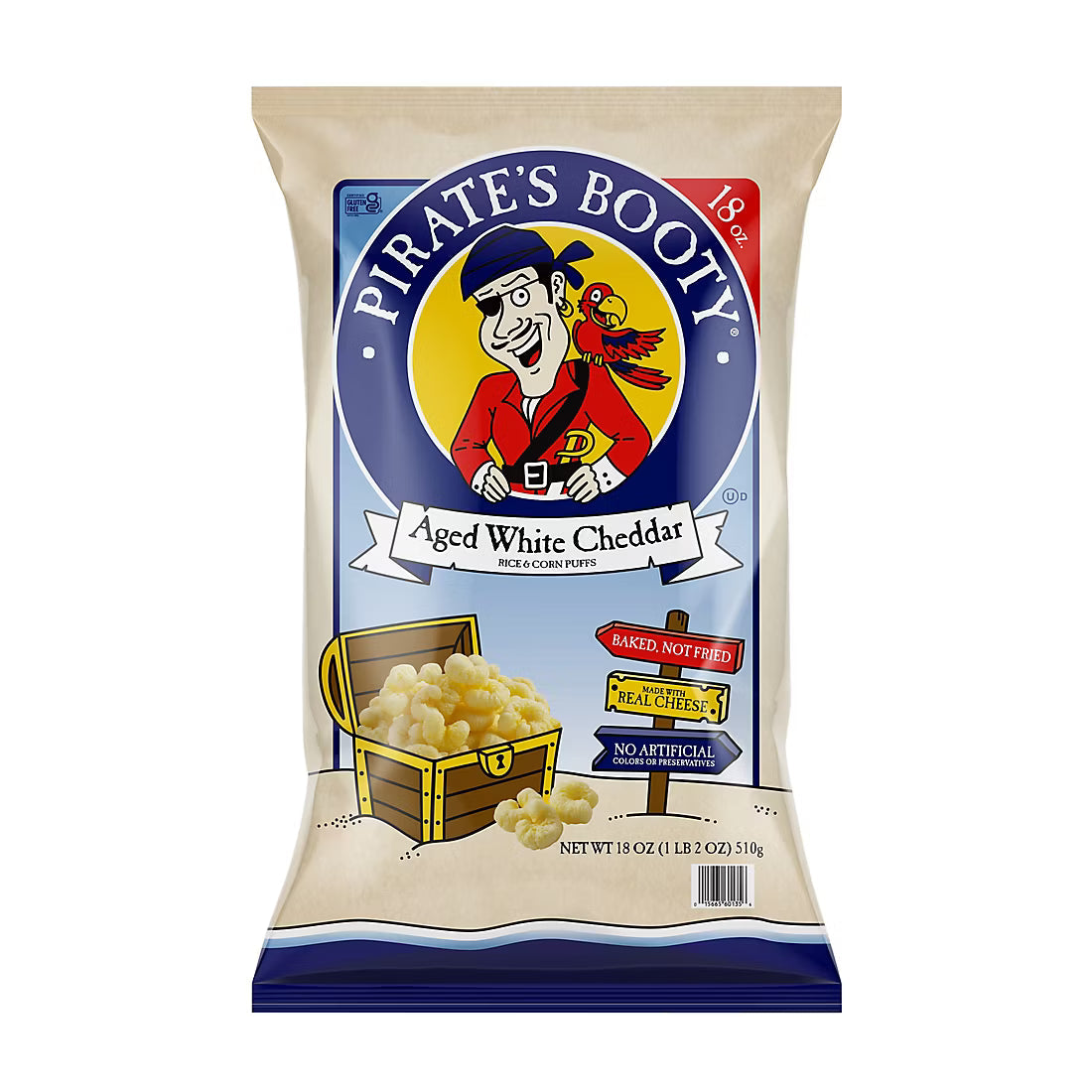 Pirate's Booty Aged White Cheddar Puffs, 18 oz.