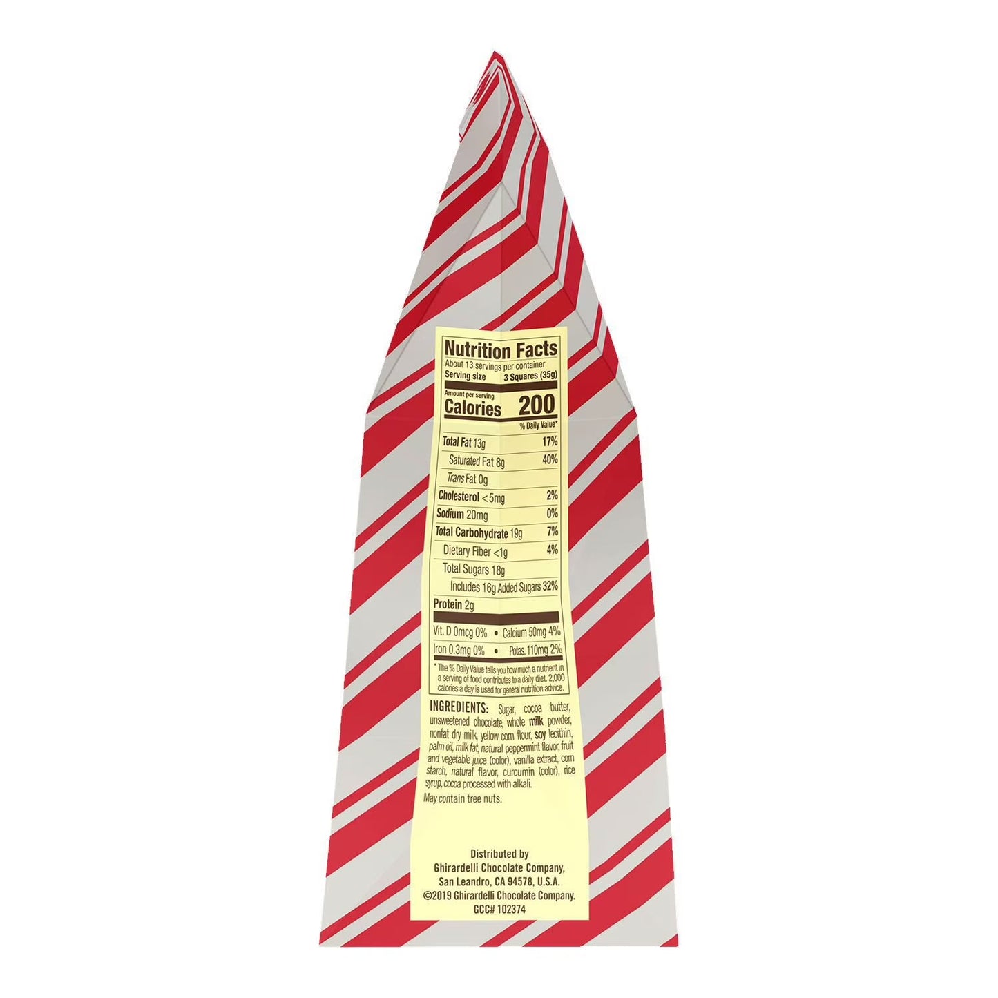 Ghirardelli Peppermint Bark Chocolate Squares, 16.07oz