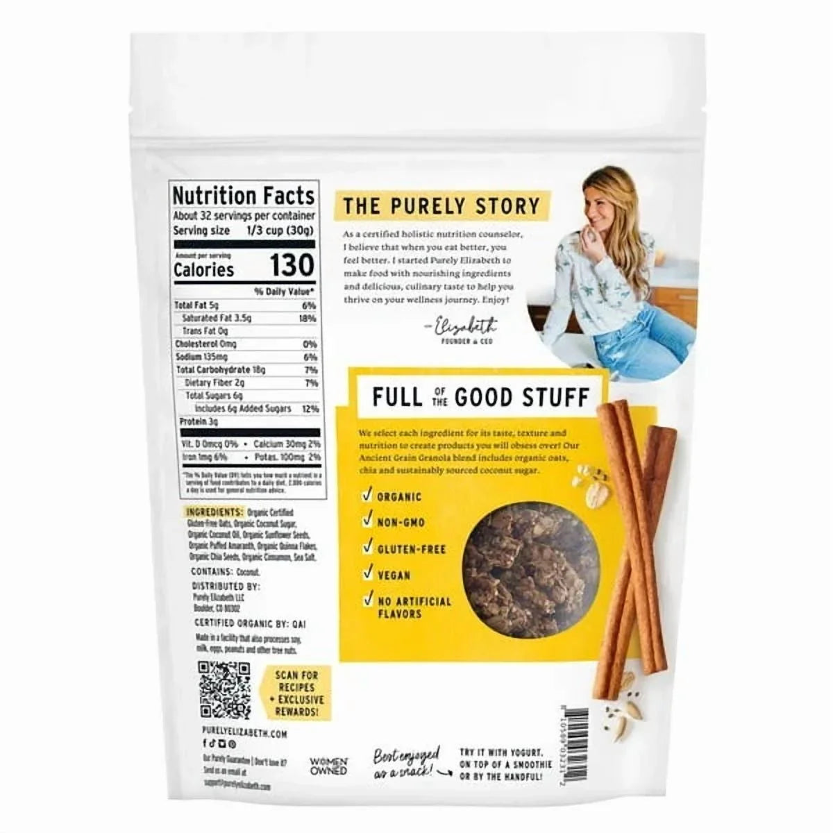 Purely Elizabeth Organic Granola, 34 oz.
