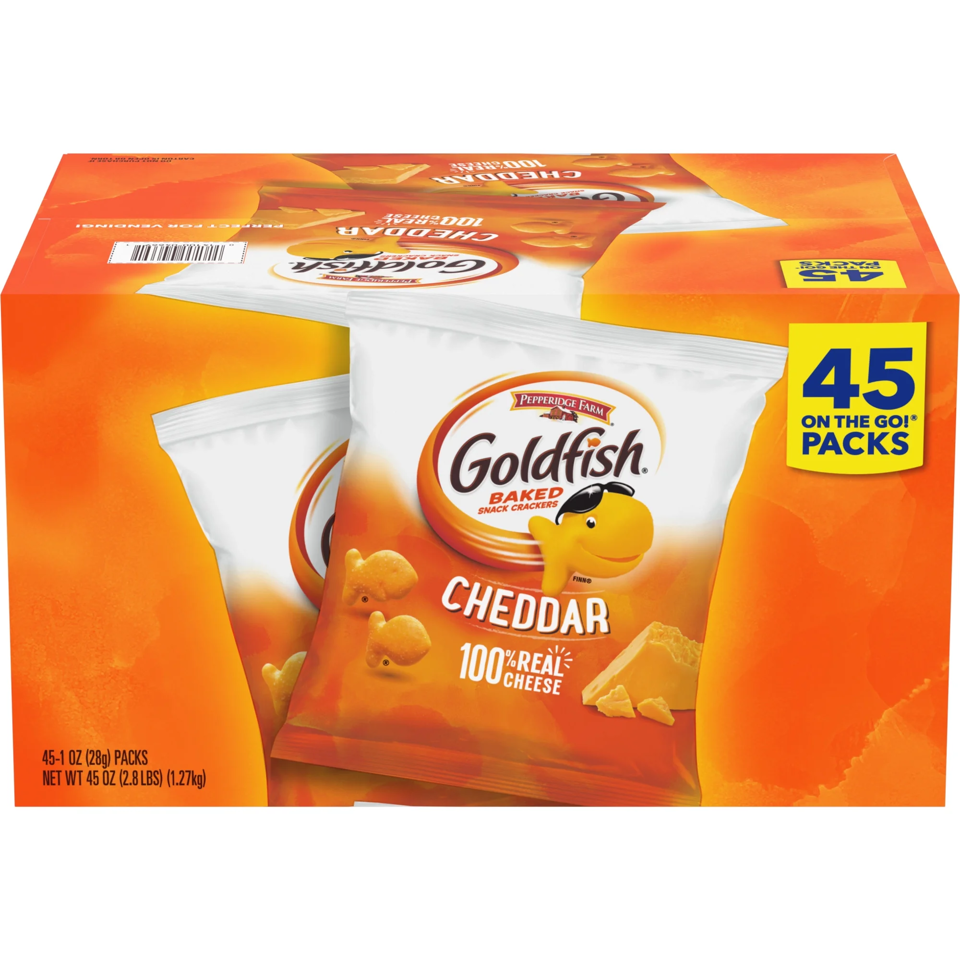 Pepperidge Farm Goldfish Cheddar Crackers, 1 oz, 45 ct.