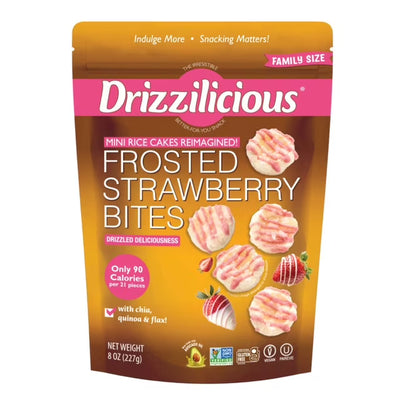 Drizzilicious Mini Rice Cakes Frosted Strawberry, 8 oz.