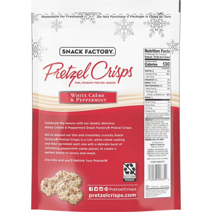 Snack Factory White Creme and Peppermint Pretzels, 20 oz.