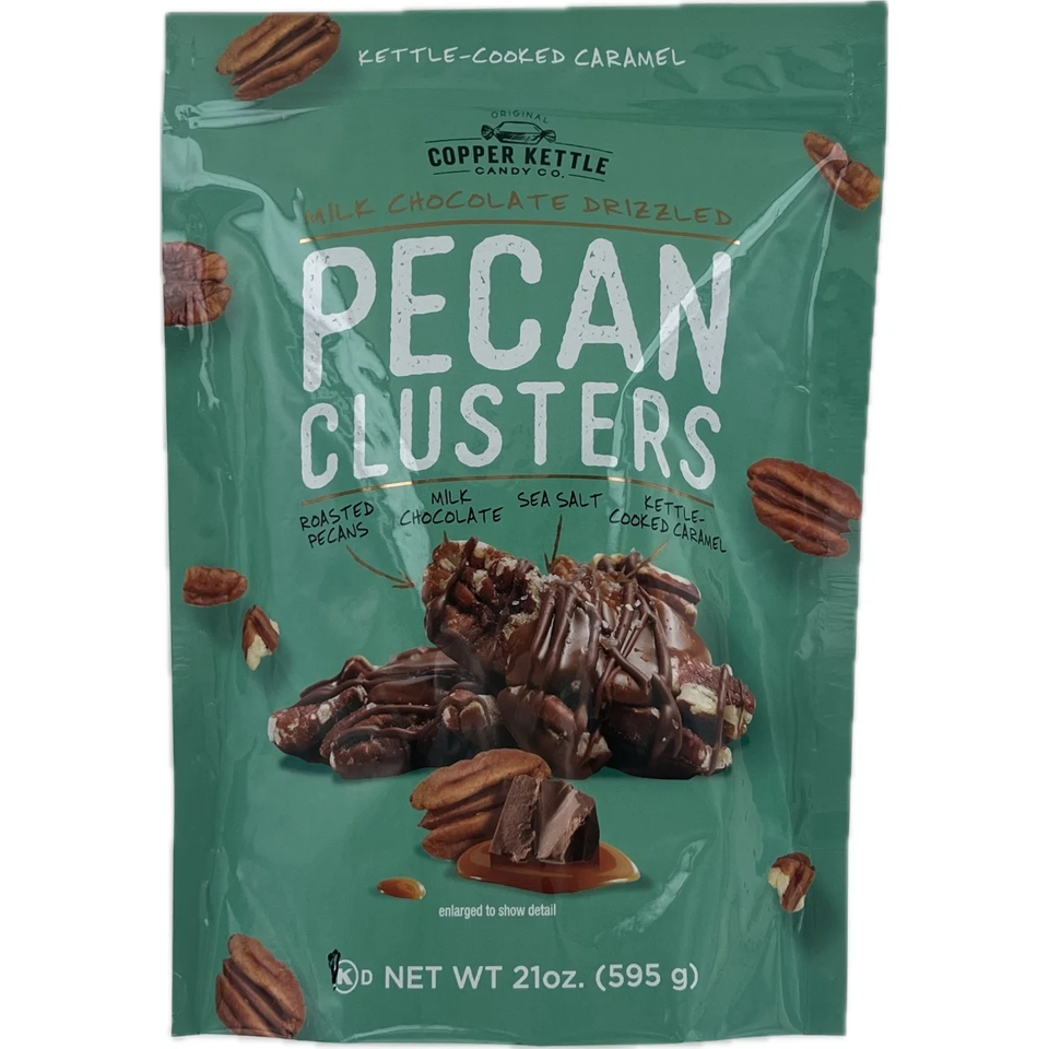 Copper Kettle Candy Company Milk Chocolate Pecan Clusters, 21 oz.