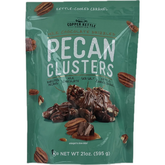 Copper Kettle Candy Company Milk Chocolate Pecan Clusters, 21 oz.