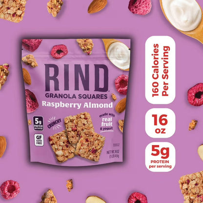 RIND Granola Squares Raspberry Almond, 16 oz.