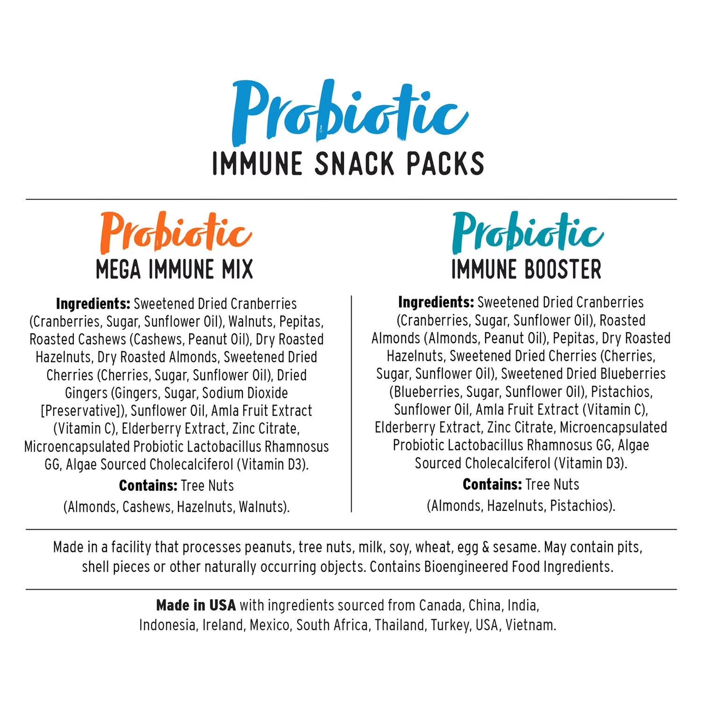 Nature's Garden Probiotic Immune Snack Packs, 1.2 oz, 24 ct.
