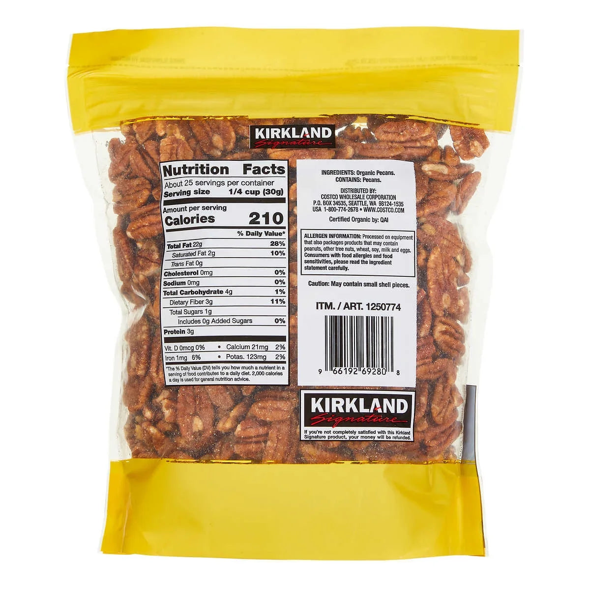 Kirkland Organic Pecans, 1.7 lbs.