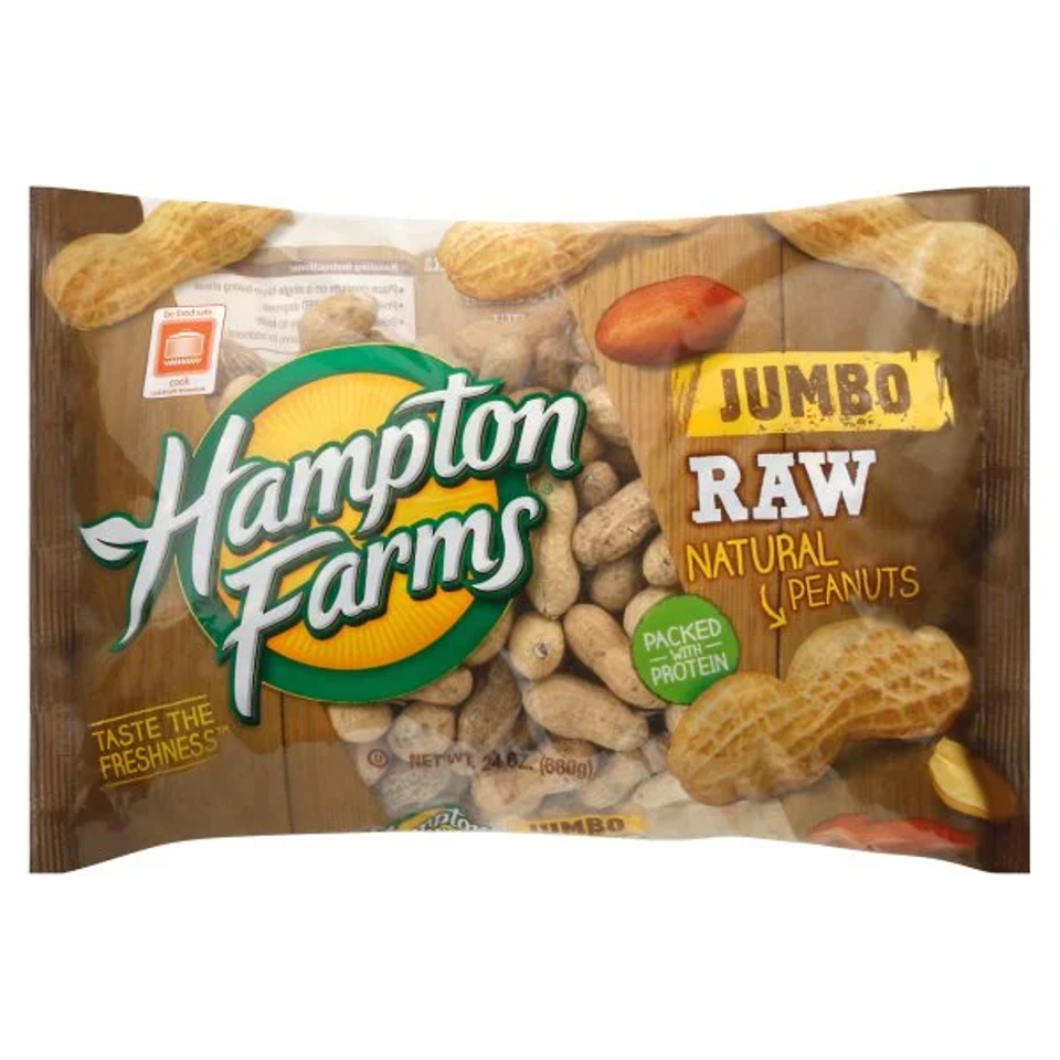 Hampton Farms Raw Peanuts, 24oz