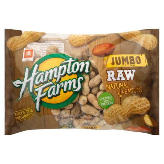 Hampton Farms Raw Peanuts, 24oz