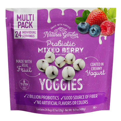 Nature's Garden Probiotic Mixed Berry Yoggies, 24 ct.