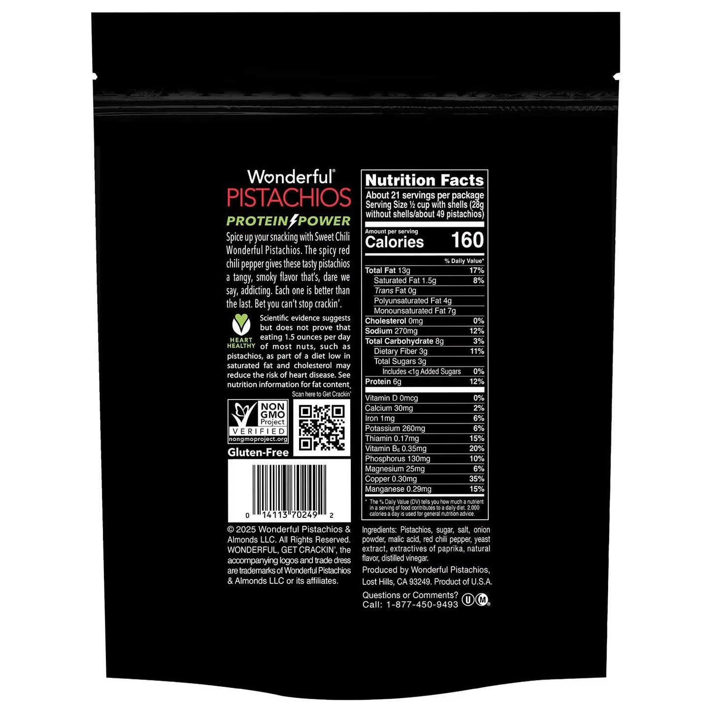 Wonderful Pistachios In-Shell Sweet Chili, 40 oz.
