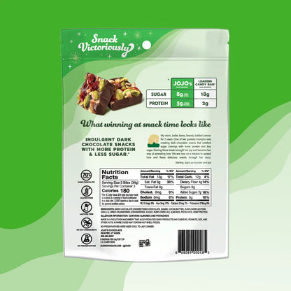 Jojo's Dark Chocolate Pistachio Almond Cranberry Bites, 14.4 oz.