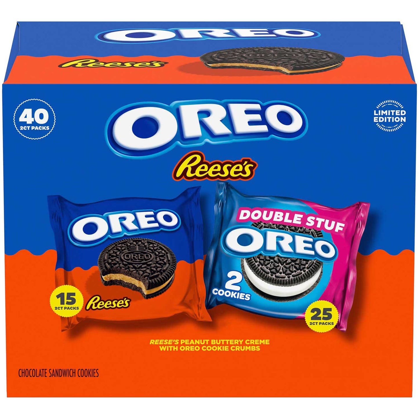 Oreo Reese's Peanut Buttery Creme & Double Stuf Variety, 40 ct.