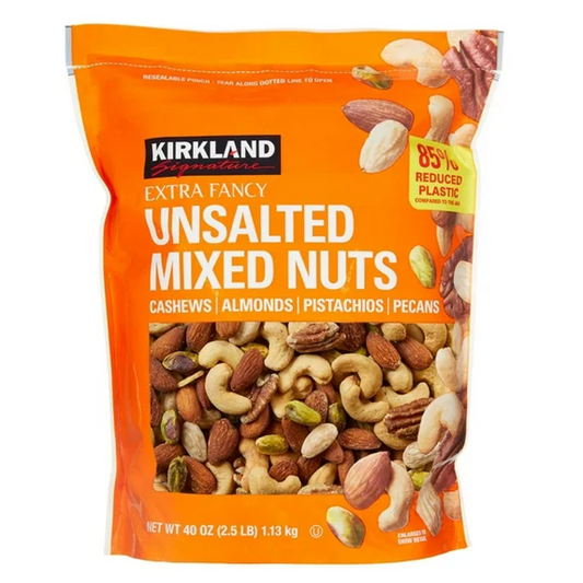 Kirkland Extra Fancy Unsalted Mixed Nuts, 2.5 lbs.