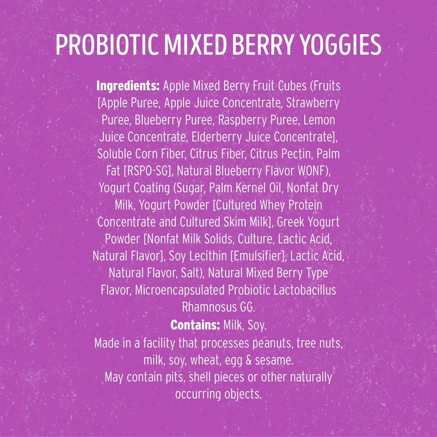 Nature's Garden Probiotic Mixed Berry Yoggies, 24 ct.