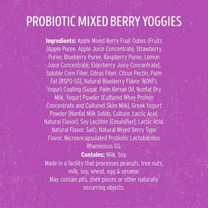 Nature's Garden Probiotic Mixed Berry Yoggies, 24 ct.