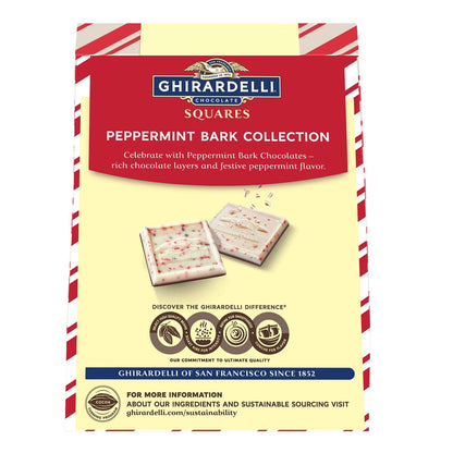 Ghirardelli Peppermint Bark Chocolate Squares, 16.07oz