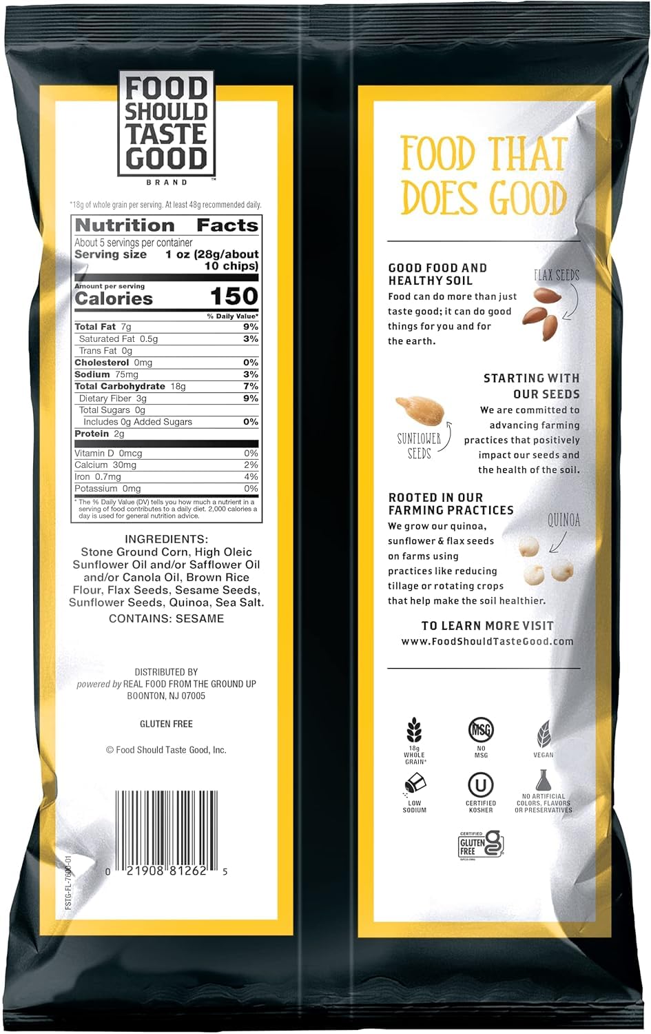 Food Should Taste Good Multigrain Tortilla Chips, 28.8 oz.