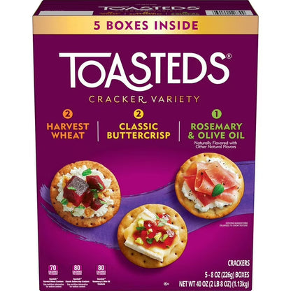 Kellogg's Toasteds Crackers Variety Pack, 40 oz.