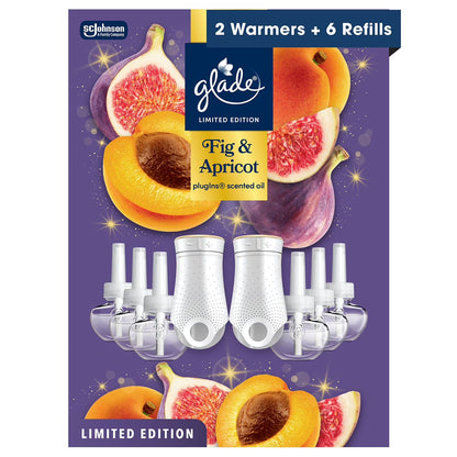 Glade Scented Plug-Ins, Fig and Apricot, 2 Warmers + 6 Refills
