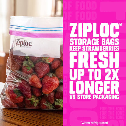 Ziploc Pinch and Seal Quart & Gallon Variety Pack, 204 ct.