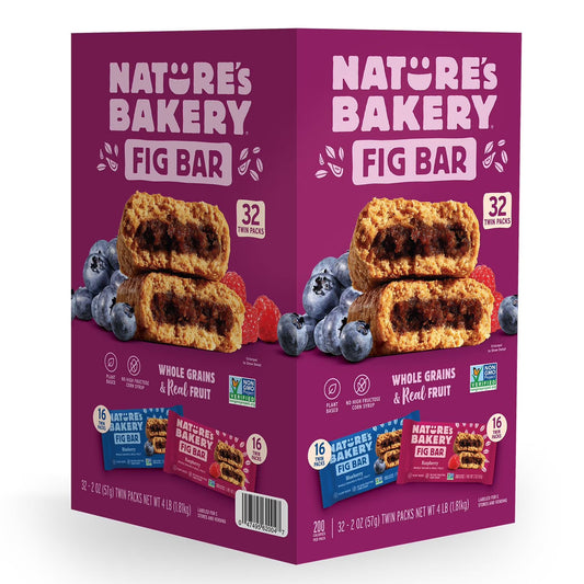 Nature's Bakery Fig Bar Variety Pack Blueberry and Raspberry, 2 oz, 32 ct.