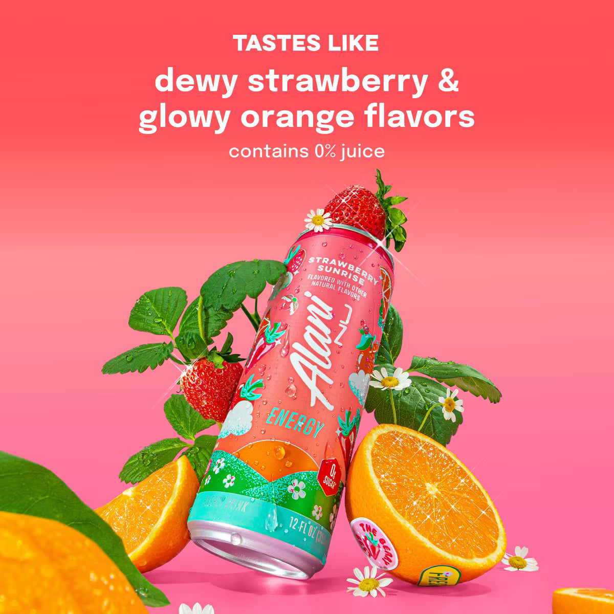 Alani Nu Strawberry Sunrise Energy Drink, 12 oz.