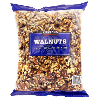 Kirkland Unsalted Walnut Halves, 3 lbs.