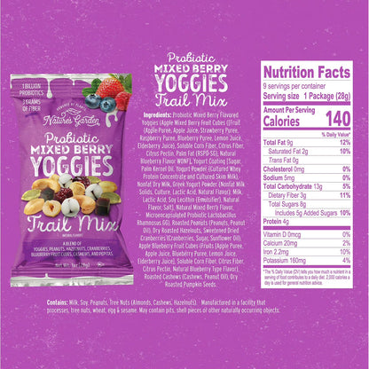 Nature's Garden Yoggies Trail Mix Variety Pack, 1 oz, 24 ct.