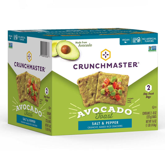 Crunchmaster Avocado Toast Crackers with Salt and Pepper, 16 oz
