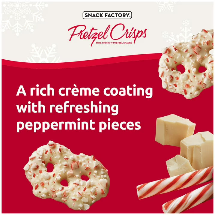 Snack Factory White Creme and Peppermint Pretzels, 20 oz.