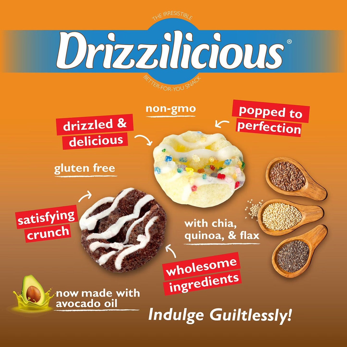 Drizzilicious Mini Rice Cake Bites Variety Pack, 32 ct.