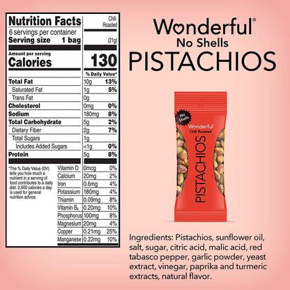Wonderful Pistachios Variety Pack, 0.75 oz, 21 ct.