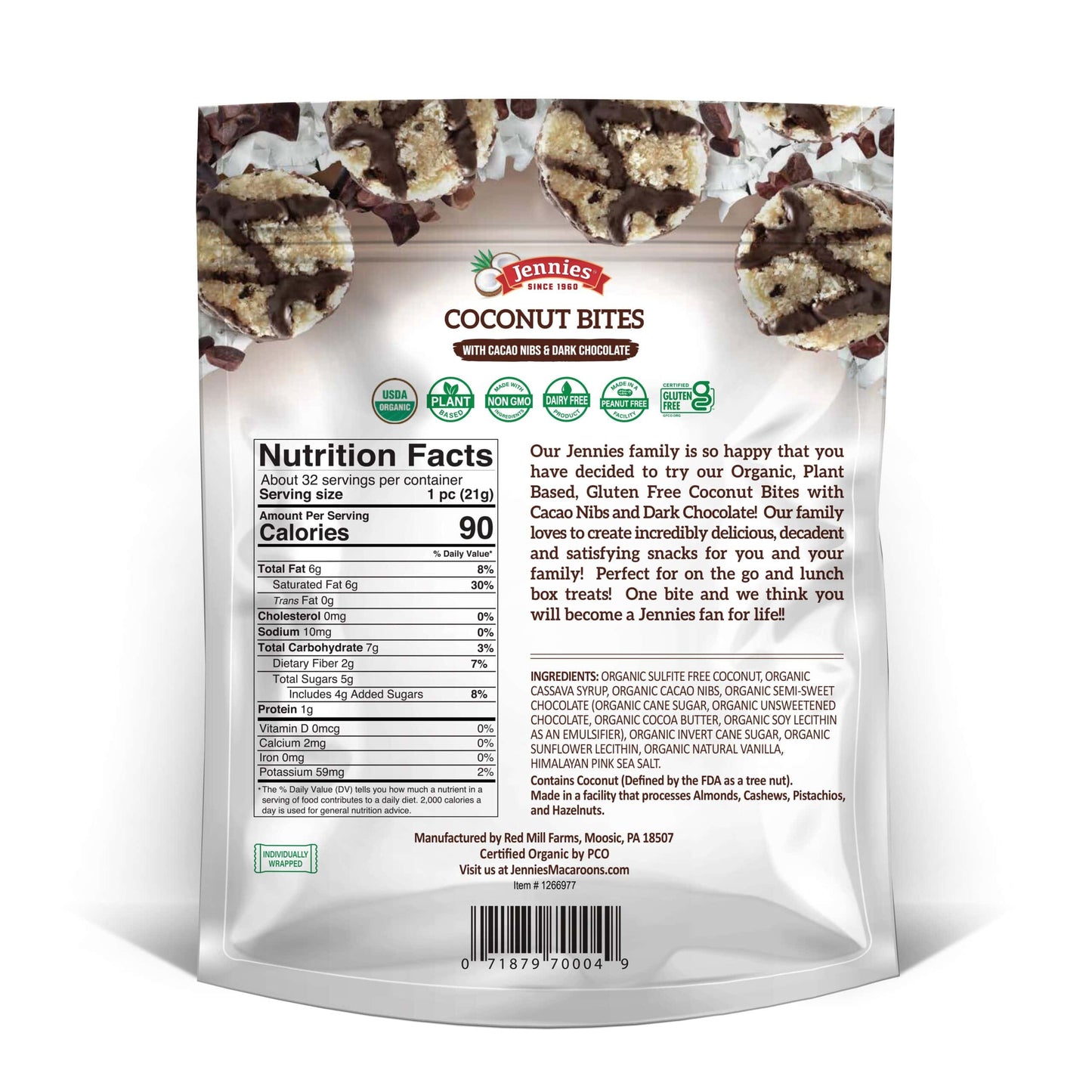 Jennies Organic Coconut Cacao Bites, 24 oz.
