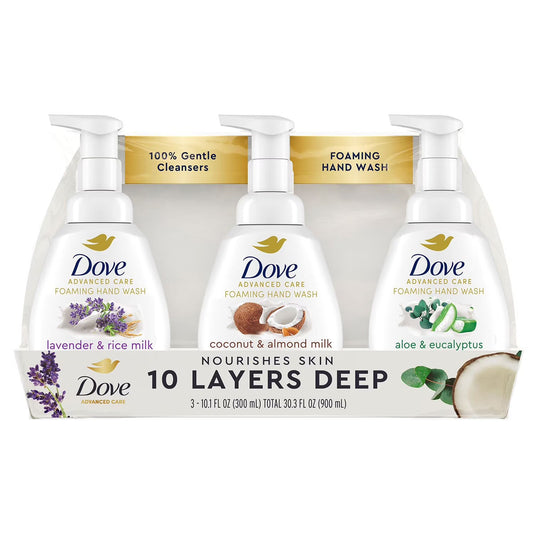 Dove Foaming Hand Soap Variety Pack, (3) 10.1 fl oz
