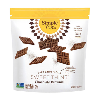 Simple Mills Chocolate Brownie Sweet Thins, 14 oz.