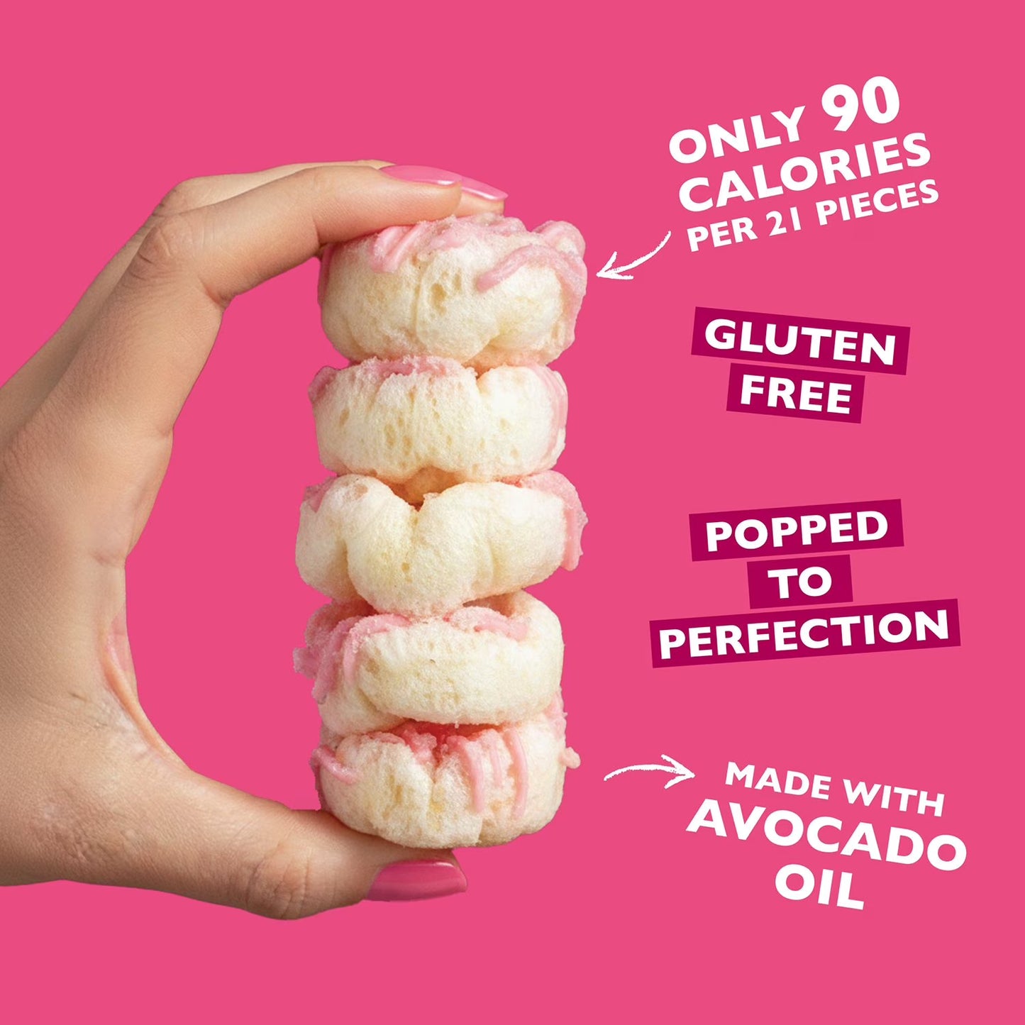 Drizzilicious Mini Rice Cakes Frosted Strawberry, 8 oz.