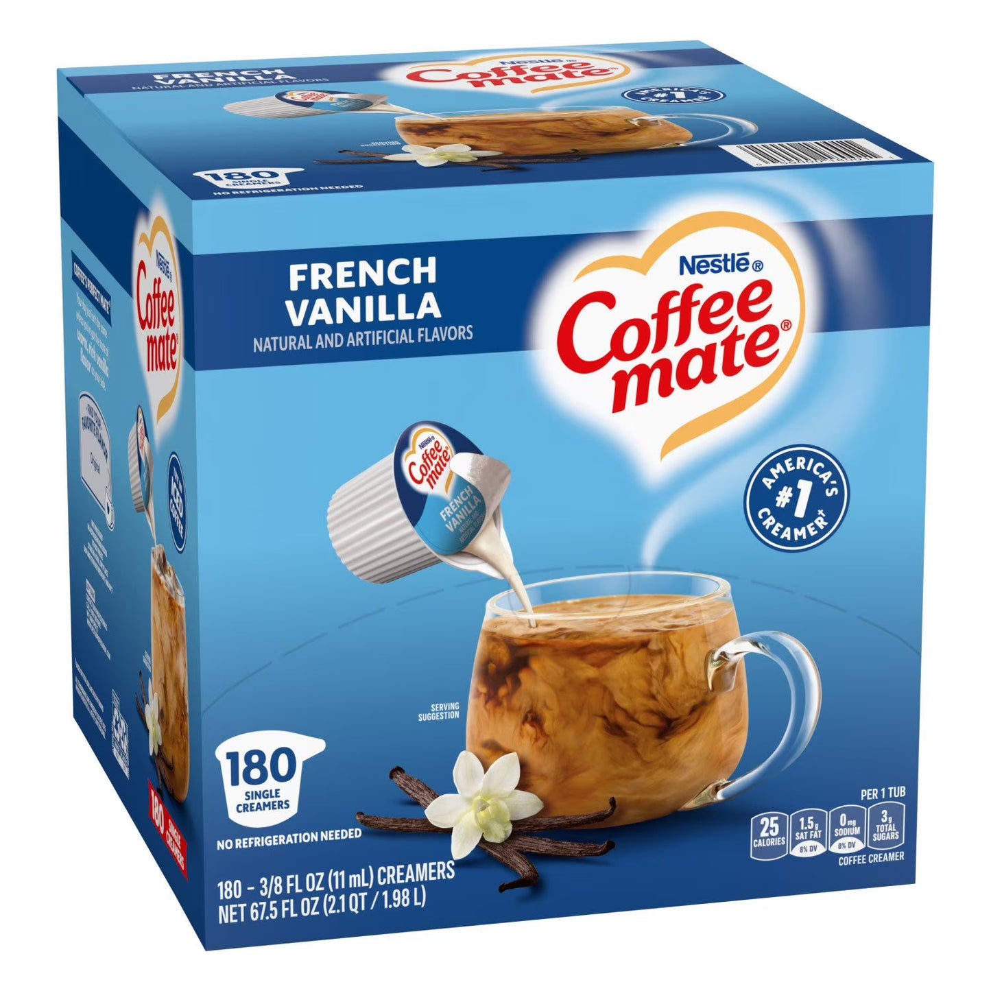 Coffee Mate French Vanilla Creamer Singles, 180 ct.